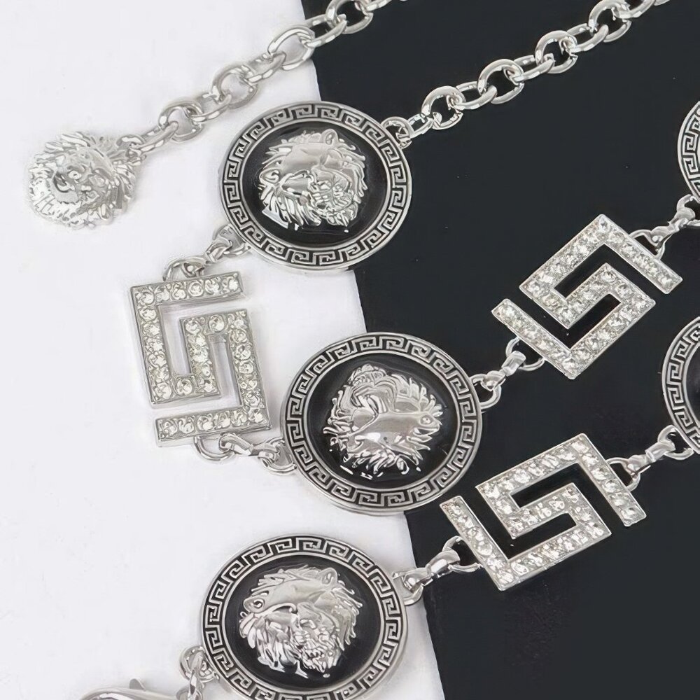 Metal Rhinestone Plus Size Chain Belt - Picture 5 of 6
